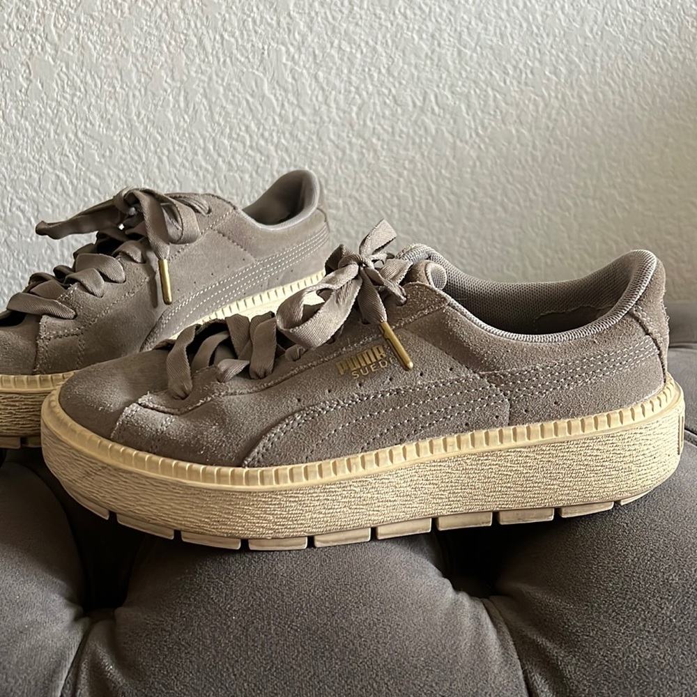 Puma platform sneakers in grey